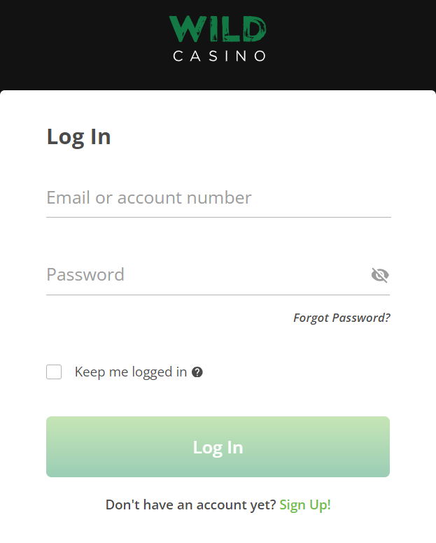 Wildcasino login